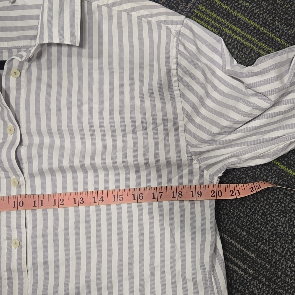 HINSON WU-"Halsey" 3/4 Sleeve Oversize Stripe Shirt-Size Medium - Picture 13 of 15